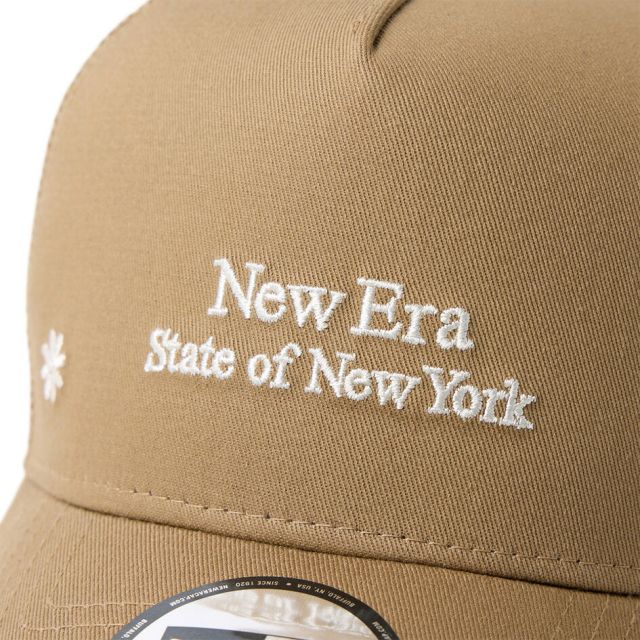 ニューエラ 9FORTY A-Frame トラッカー フラワー エンブロイダリー キャップ NEW ERA Flower Embroidery 花柄 刺繍 メッシュ アジャスタブル ユニセックス カーキ ブラック 春夏 レディース メンズ 14744871 14744872 940AFTR STATE OF NY FLOWER EMB
