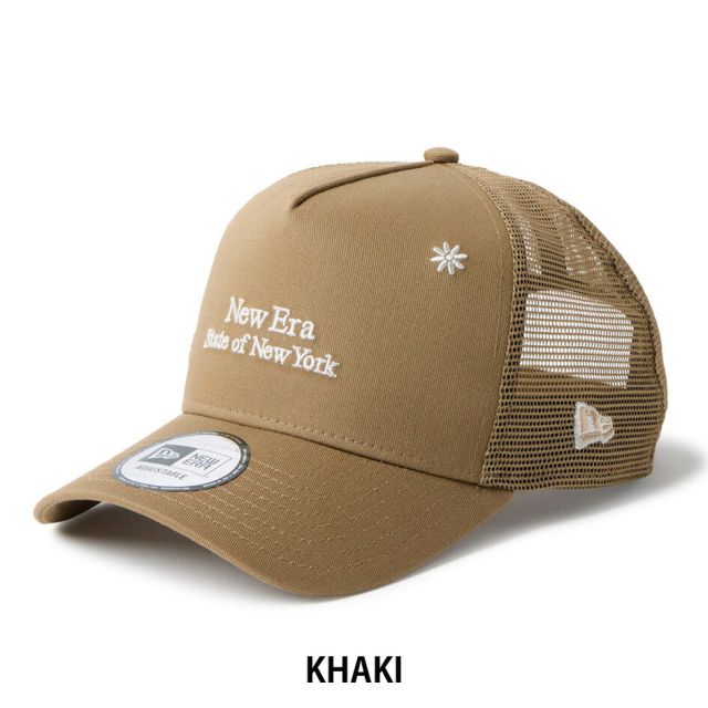 ニューエラ 9FORTY A-Frame トラッカー フラワー エンブロイダリー キャップ NEW ERA Flower Embroidery 花柄 刺繍 メッシュ アジャスタブル ユニセックス カーキ ブラック 春夏 レディース メンズ 14744871 14744872 940AFTR STATE OF NY FLOWER EMB