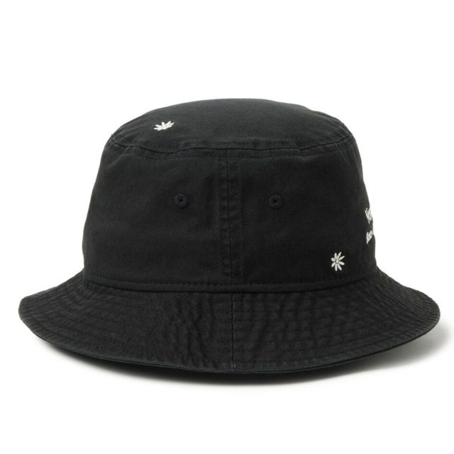 ニューエラ バケット01 フラワー エンブロイダリー バケットハット NEW ERA Bucket01 Flower Embroidery 花柄 刺繍 バケハ 帽子 コットン ユニセックス ブラック カーキ 春夏 レディース メンズ 14744789 14744788 BKT01 STATE OF NY FLOWER EMB