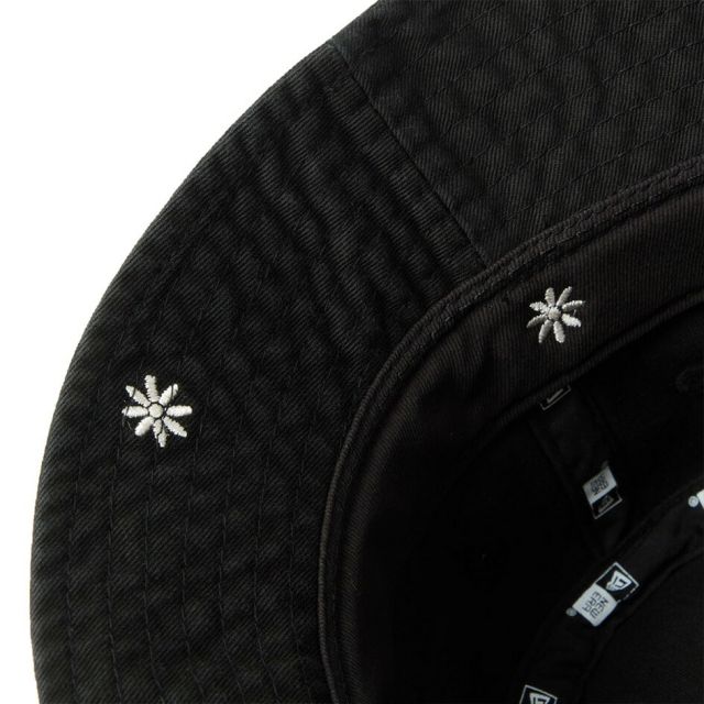 ニューエラ バケット01 フラワー エンブロイダリー バケットハット NEW ERA Bucket01 Flower Embroidery 花柄 刺繍 バケハ 帽子 コットン ユニセックス ブラック カーキ 春夏 レディース メンズ 14744789 14744788 BKT01 STATE OF NY FLOWER EMB