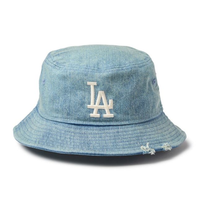 ニューエラ バケット01 MLB ダメージドデニム バケットハット NEW ERA Bucket01 Damaged Denim ヤンキース ドジャース ヴィンテージ ウォッシュ デニム バケハ 帽子 ユニセックス 14744778 14744774 BUCKET01 DAMAGED