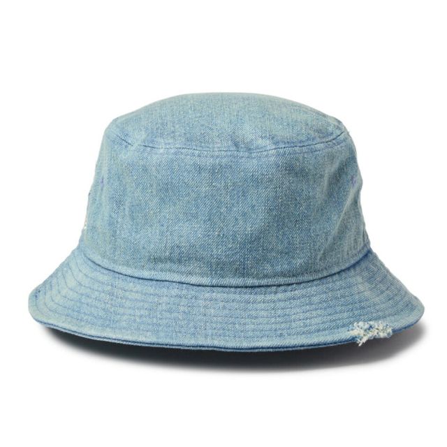 ニューエラ バケット01 MLB ダメージドデニム バケットハット NEW ERA Bucket01 Damaged Denim ヤンキース ドジャース ヴィンテージ ウォッシュ デニム バケハ 帽子 ユニセックス 14744778 14744774 BUCKET01 DAMAGED