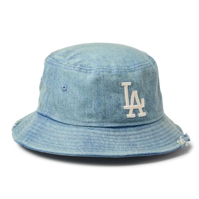 ニューエラ バケット01 MLB ダメージドデニム バケットハット NEW ERA Bucket01 Damaged Denim ヤンキース ドジャース ヴィンテージ ウォッシュ デニム バケハ 帽子 ユニセックス 14744778 14744774 BUCKET01 DAMAGED