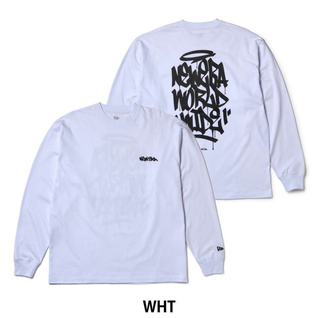 ニューエラ Tシャツ 長袖 NEW ERA 15129363 15129365 15129366 オーバーサイズ ロンT タギングロゴ ホワイト バーントウッド ブラック 8オンス メンズ レディース ユニセックス 秋 冬 プレゼント ギフト