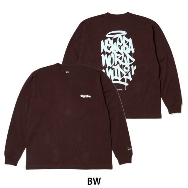 ニューエラ Tシャツ 長袖 NEW ERA 15129363 15129365 15129366 オーバーサイズ ロンT タギングロゴ ホワイト バーントウッド ブラック 8オンス メンズ レディース ユニセックス 秋 冬 プレゼント ギフト