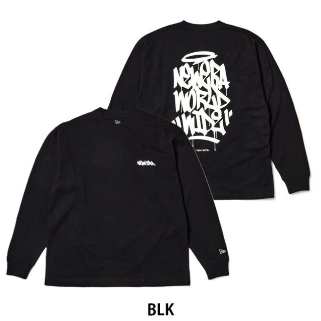 ニューエラ Tシャツ 長袖 NEW ERA 15129363 15129365 15129366 オーバーサイズ ロンT タギングロゴ ホワイト バーントウッド ブラック 8オンス メンズ レディース ユニセックス 秋 冬 プレゼント ギフト