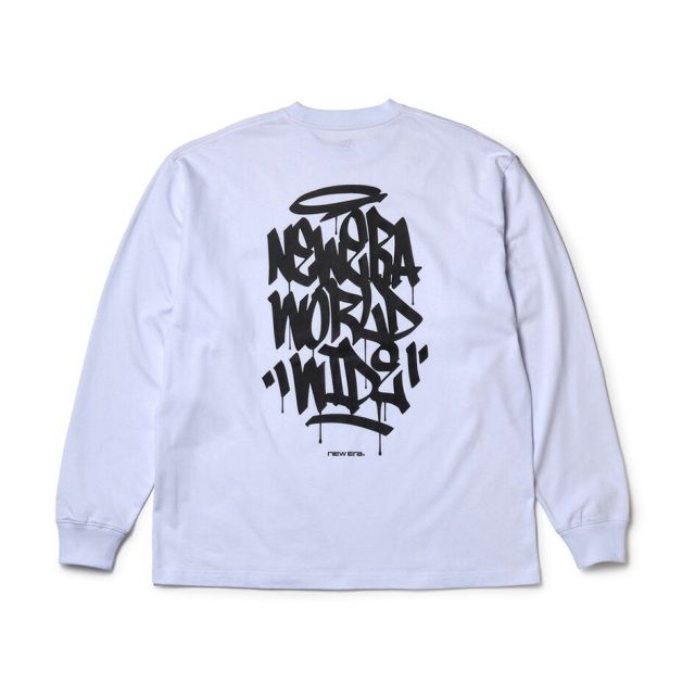 ニューエラ Tシャツ 長袖 NEW ERA 15129363 15129365 15129366 オーバーサイズ ロンT タギングロゴ ホワイト バーントウッド ブラック 8オンス メンズ レディース ユニセックス 秋 冬 プレゼント ギフト
