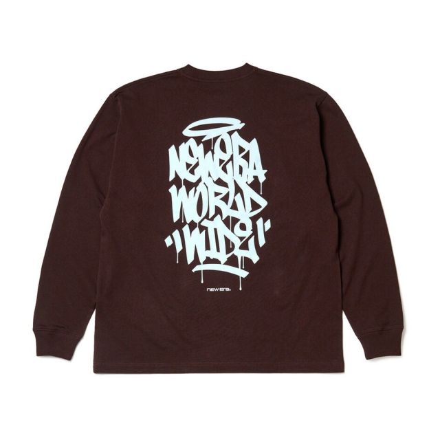 ニューエラ Tシャツ 長袖 NEW ERA 15129363 15129365 15129366 オーバーサイズ ロンT タギングロゴ ホワイト バーントウッド ブラック 8オンス メンズ レディース ユニセックス 秋 冬 プレゼント ギフト