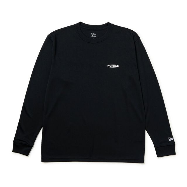 ニューエラ ロンT 長袖 NEW ERA 15135433 15135434 テックTシャツ オーバルロゴ 吸汗速乾 UVカット ポリエステル ホワイト ブラック レギュラーフィット メンズ レディース ユニセックス スポーツ ゴルフ プレゼント