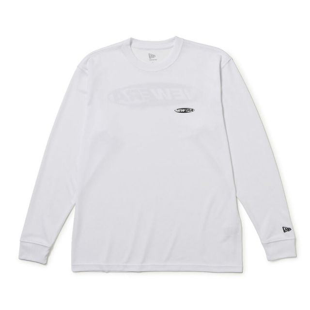 ニューエラ ロンT 長袖 NEW ERA 15135433 15135434 テックTシャツ オーバルロゴ 吸汗速乾 UVカット ポリエステル ホワイト ブラック レギュラーフィット メンズ レディース ユニセックス スポーツ ゴルフ プレゼント