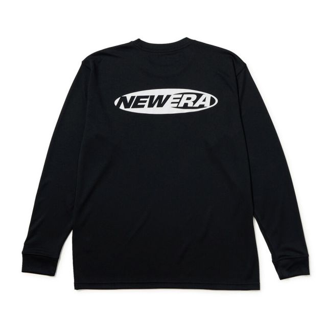 ニューエラ ロンT 長袖 NEW ERA 15135433 15135434 テックTシャツ オーバルロゴ 吸汗速乾 UVカット ポリエステル ホワイト ブラック レギュラーフィット メンズ レディース ユニセックス スポーツ ゴルフ プレゼント