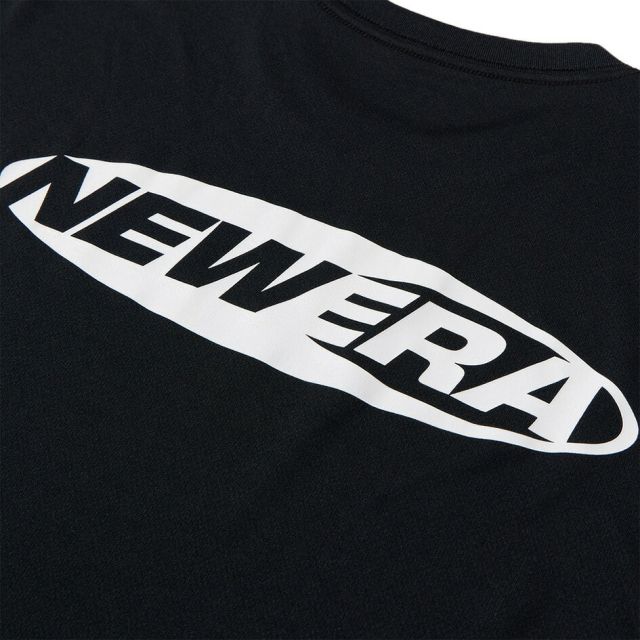 ニューエラ ロンT 長袖 NEW ERA 15135433 15135434 テックTシャツ オーバルロゴ 吸汗速乾 UVカット ポリエステル ホワイト ブラック レギュラーフィット メンズ レディース ユニセックス スポーツ ゴルフ プレゼント