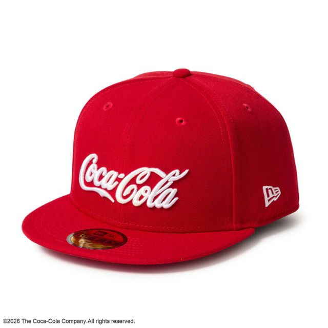 ニューエラ キャップ コカコーラ コラボ 59FIFTY NEW ERA 15154862 スカーレット 7 1/2 7 3/8 ポリエステル 赤 レッド メンズ レディース ユニセックス 帽子 アウトドア プレゼント ギフト