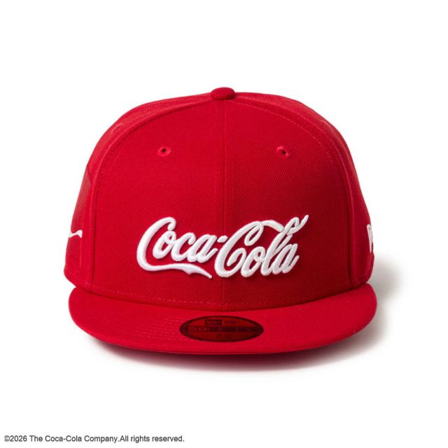 ニューエラ キャップ コカコーラ コラボ 59FIFTY NEW ERA 15154862 スカーレット 7 1/2 7 3/8 ポリエステル 赤 レッド メンズ レディース ユニセックス 帽子 アウトドア プレゼント ギフト