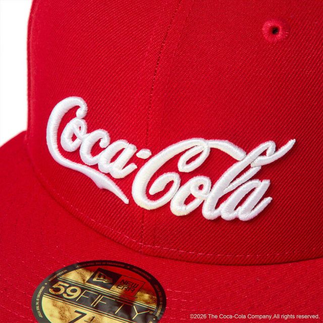 ニューエラ キャップ コカコーラ コラボ 59FIFTY NEW ERA 15154862 スカーレット 7 1/2 7 3/8 ポリエステル 赤 レッド メンズ レディース ユニセックス 帽子 アウトドア プレゼント ギフト