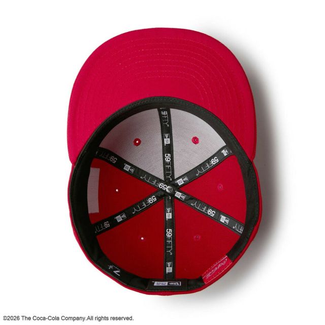 ニューエラ キャップ コカコーラ コラボ 59FIFTY NEW ERA 15154862 スカーレット 7 1/2 7 3/8 ポリエステル 赤 レッド メンズ レディース ユニセックス 帽子 アウトドア プレゼント ギフト