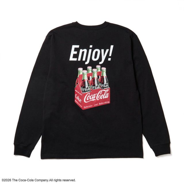 ニューエラ ロンT 長袖 NEW ERA 15154969 15154970 コカコーラ コラボ ウォッシュド 綿100% リラックスフィット オフホワイト ブラック メンズ レディース ユニセックス 秋 冬 プレゼント ギフト