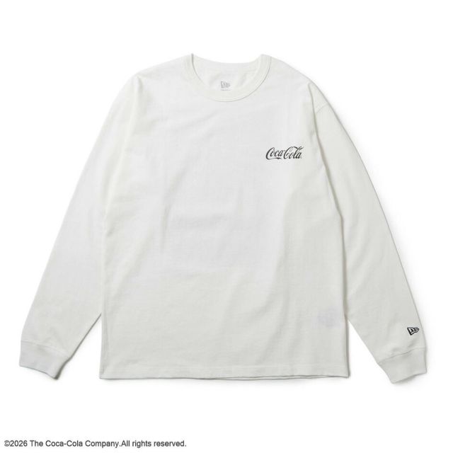 ニューエラ ロンT 長袖 NEW ERA 15154969 15154970 コカコーラ コラボ ウォッシュド 綿100% リラックスフィット オフホワイト ブラック メンズ レディース ユニセックス 秋 冬 プレゼント ギフト