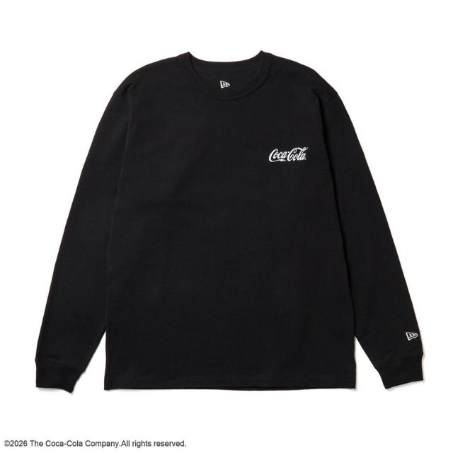 ニューエラ ロンT 長袖 NEW ERA 15154969 15154970 コカコーラ コラボ ウォッシュド 綿100% リラックスフィット オフホワイト ブラック メンズ レディース ユニセックス 秋 冬 プレゼント ギフト