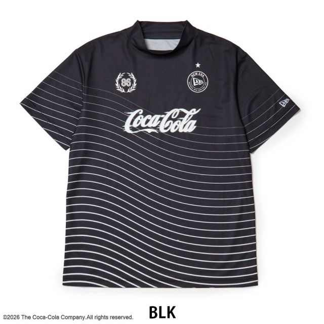 ニューエラ ゴルフウェア モックネック NEW ERA 15154971 15154972 コカコーラ コラボ 半袖 Tシャツ ポリエステル オフホワイト ブラック メンズ レディース ユニセックス ゴルフ スポーツ 秋 プレゼント ギフト