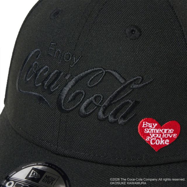 ニューエラ キャップ コカコーラ コラボ 河村康輔 9FORTY NEW ERA 15156410 ブラック コラージュ ポリエステル フリーサイズ サイズ調節 メンズ レディース ユニセックス 帽子 限定 プレゼント ギフト