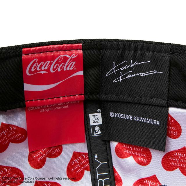 ニューエラ キャップ コカコーラ コラボ 河村康輔 9FORTY NEW ERA 15156410 ブラック コラージュ ポリエステル フリーサイズ サイズ調節 メンズ レディース ユニセックス 帽子 限定 プレゼント ギフト