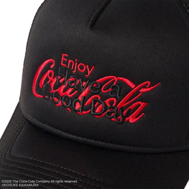ニューエラ キャップ コカコーラ コラボ 河村康輔 9FORTY A-Frame トラッカー 15156434 NEW ERA ブラック メッシュ サイズ調節 メンズ レディース ユニセックス 帽子 限定 プレゼント ギフト