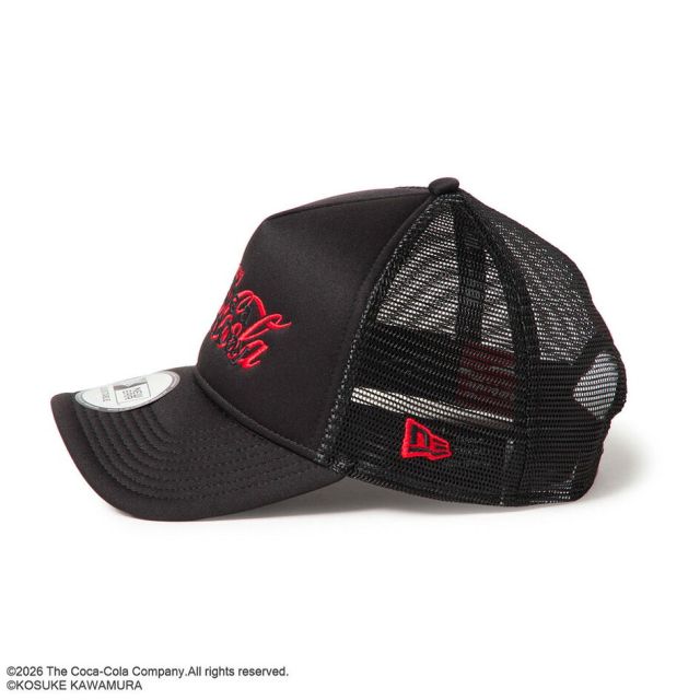 ニューエラ キャップ コカコーラ コラボ 河村康輔 9FORTY A-Frame トラッカー 15156434 NEW ERA ブラック メッシュ サイズ調節 メンズ レディース ユニセックス 帽子 限定 プレゼント ギフト