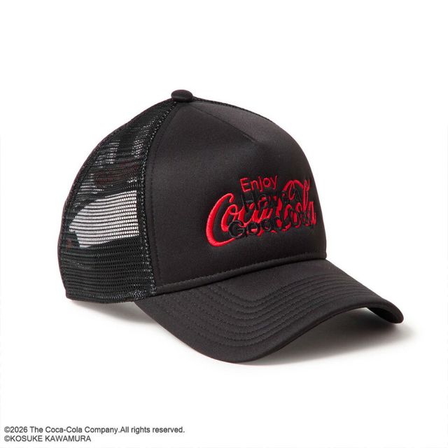 ニューエラ キャップ コカコーラ コラボ 河村康輔 9FORTY A-Frame トラッカー 15156434 NEW ERA ブラック メッシュ サイズ調節 メンズ レディース ユニセックス 帽子 限定 プレゼント ギフト