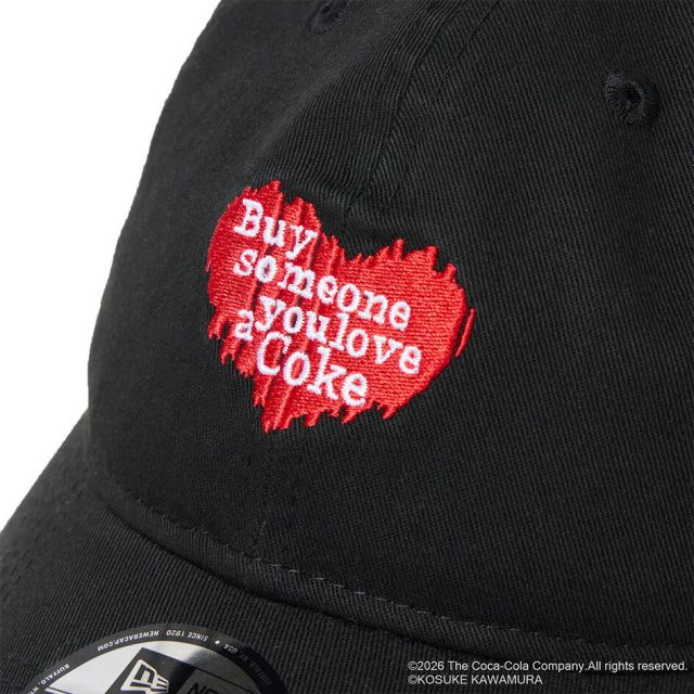 ニューエラ キャップ コカコーラ コラボ 河村康輔 9TWENTY NEW ERA 15156506 15156507 15156508 ホワイト クロームホワイト ブラック サイズ調節 メンズ レディース ユニセックス 帽子 限定 プレゼント