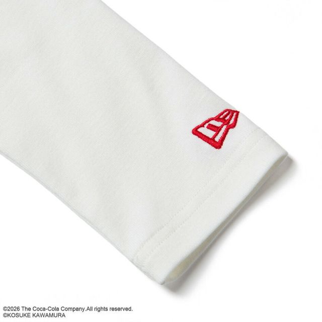 ニューエラ レディース ロンT コカコーラ コラボ 河村康輔 15159341 NEW ERA クロップド丈 長袖 Tシャツ オフホワイト Back Heart へそ出し 限定 ウィメンズ 秋 冬 プレゼント ギフト メール便