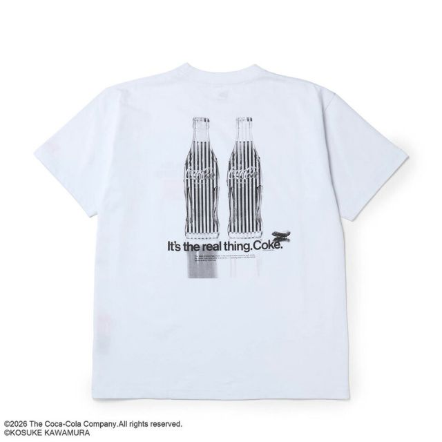 ニューエラ Tシャツ 半袖 コカコーラ コラボ 河村康輔 15159357 NEW ERA ホワイト コットン 8オンス レギュラーフィット メンズ レディース ユニセックス Coke 限定 プレゼント ギフト メール便