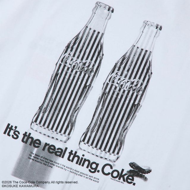 ニューエラ Tシャツ 半袖 コカコーラ コラボ 河村康輔 15159357 NEW ERA ホワイト コットン 8オンス レギュラーフィット メンズ レディース ユニセックス Coke 限定 プレゼント ギフト メール便