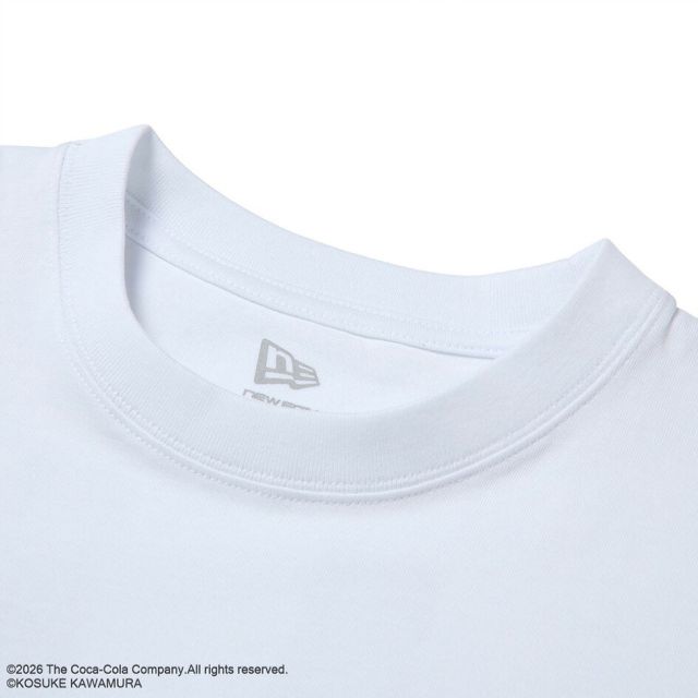 ニューエラ Tシャツ 半袖 コカコーラ コラボ 河村康輔 15159357 NEW ERA ホワイト コットン 8オンス レギュラーフィット メンズ レディース ユニセックス Coke 限定 プレゼント ギフト メール便