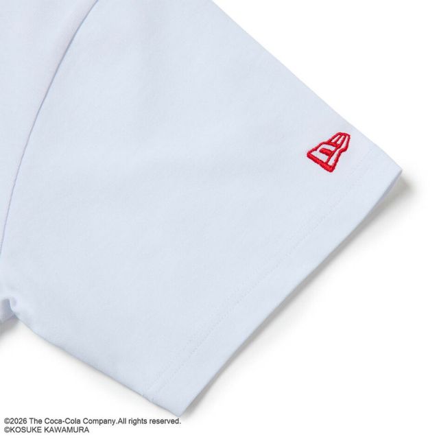 ニューエラ Tシャツ 半袖 コカコーラ コラボ 河村康輔 15159357 NEW ERA ホワイト コットン 8オンス レギュラーフィット メンズ レディース ユニセックス Coke 限定 プレゼント ギフト メール便