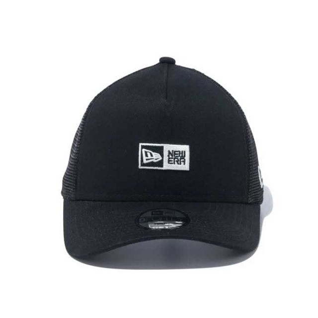 ニューエラ 帽子 キッズ メッシュキャップ 男の子 女の子 ユニセックス NEW ERA YOUTH 940AFTR BOX LOGO スナップバック 子供服 ジュニア ブラック ホワイト (240404)