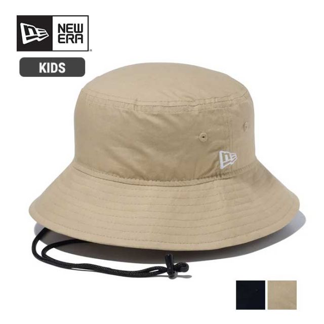 ニューエラ 帽子 キッズ ハット NEW ERA Kid's アドベンチャーライト 男の子 女の子 ユニセックス Typewriter タイプライター 子供服 ジュニア 軽量 コットン ベージュ ブラック 手洗い可能 ウォッシャブル 春夏 S / M / L / XL (240404)