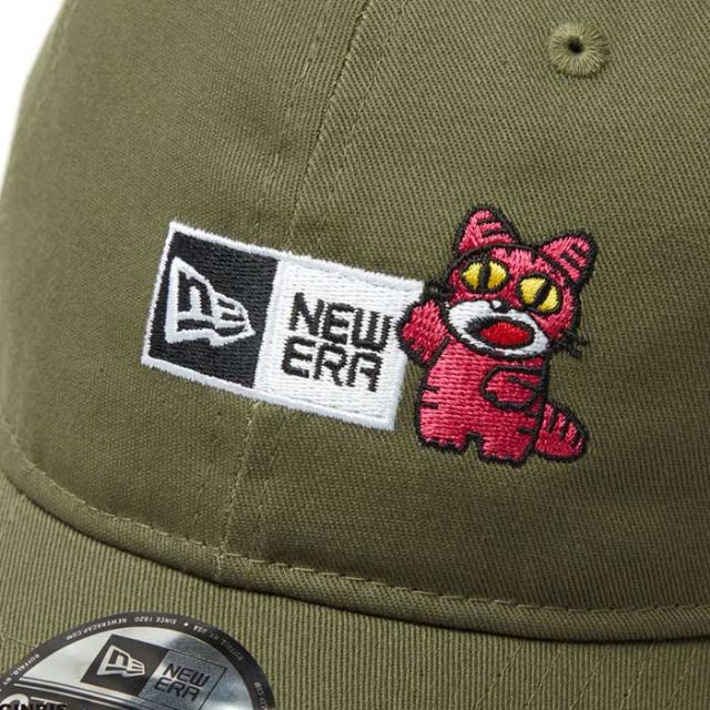 ニューエラ キャップ キッズ newera Youth 9TWENTY たべっ子どうぶつ らいおん ねこ ボックスロゴ ブラック ニューオリーブ TABEKKO ユース イージースナップ (241011)