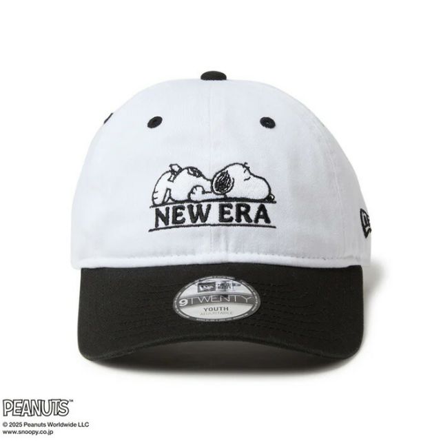 YTH 920 PEANUTS NEWERA キッズ Youth 9TWENTY PEANUTS ニューエラ スヌーピー キャップ キッズ ピーナッツ 帽子 子供用 ブラック 9TWENTY PEANUTS クロスストラップ (250411)