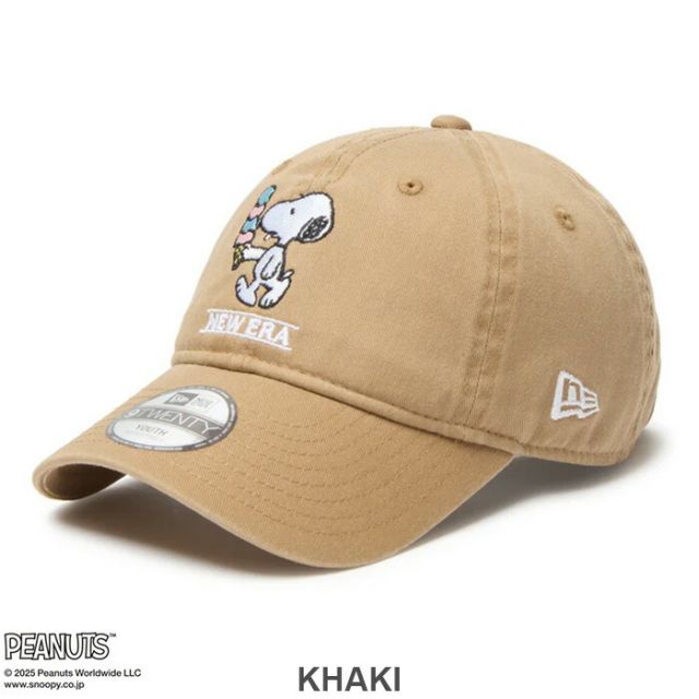 YTH 920 PEANUTS ICECREAM キッズ Youth 9TWENTY PEANUTS アイスクリーム ニューエラ スヌーピー キャップ キッズ ピーナッツ 帽子 ブラック 子供用 ユースサイズ 9TWENTY PEANUTS (250411)