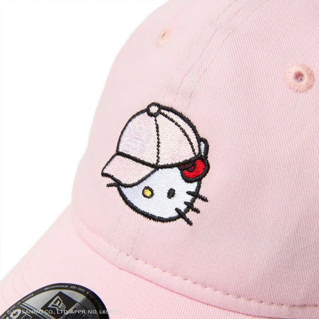 YTH 920 KITTY NECAP キッズ Youth 9TWENTY HELLO KITTY キャップ ニューエラ ハローキティ キャップ コラボ 9TWENTY キッズ ユースサイズ クロスストラップ ブラック 女の子 男の子 帽子 子供用  (250411)