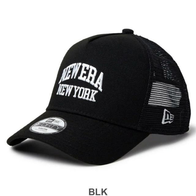 ニューエラ キッズ NEWERA YTH 940AFTR COLLEGE キッズ Youth 9FORTY A-Frame トラッカー College Logo ブラック／ブルーティント／ブリティッシュカーキ (250612)