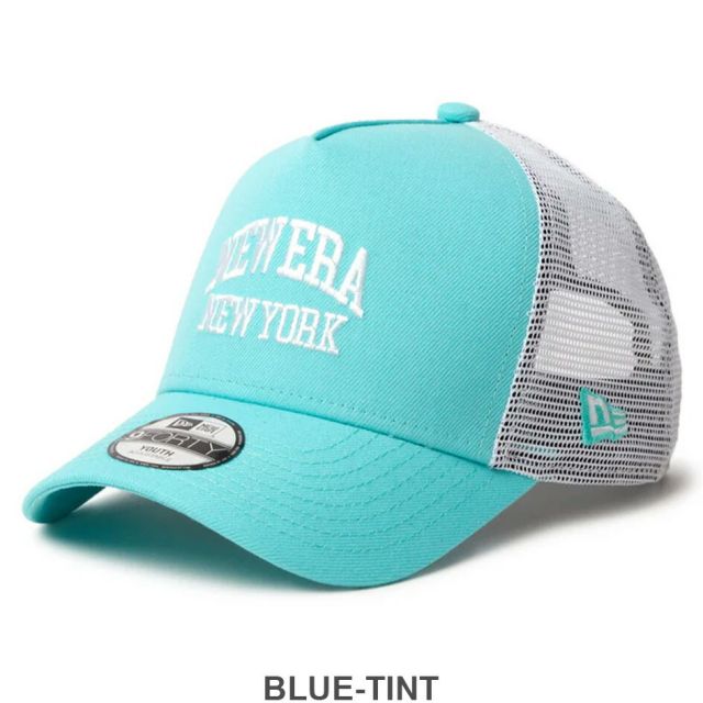 ニューエラ キッズ NEWERA YTH 940AFTR COLLEGE キッズ Youth 9FORTY A-Frame トラッカー College Logo ブラック／ブルーティント／ブリティッシュカーキ (250612)