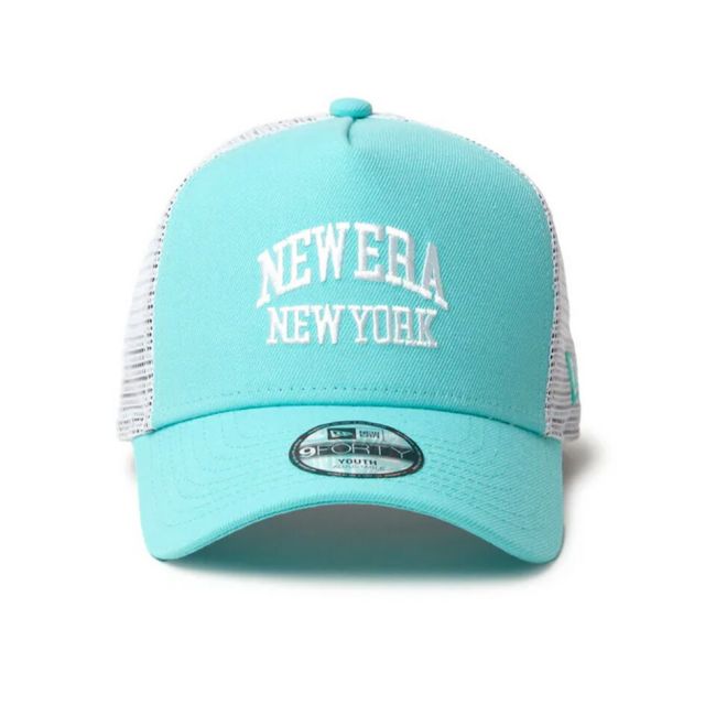 ニューエラ キッズ NEWERA YTH 940AFTR COLLEGE キッズ Youth 9FORTY A-Frame トラッカー College Logo ブラック／ブルーティント／ブリティッシュカーキ (250612)