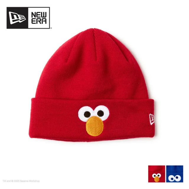 ニューエラ NEWERA KIDS BC KNIT SESAME FACE キッズ Kid’s ベーシック カフニット SESAME STREET セサミストリート Cookie Monster クッキーモンスター 14682536 ブルー ニット帽 ビーニー ユース 6〜15歳対応  メール便 (250904)