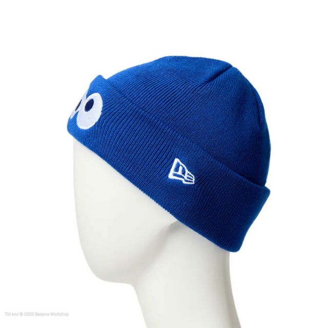 ニューエラ NEWERA KIDS BC KNIT SESAME FACE キッズ Kid’s ベーシック カフニット SESAME STREET セサミストリート Cookie Monster クッキーモンスター 14682536 ブルー ニット帽 ビーニー ユース 6〜15歳対応  メール便 (250904)
