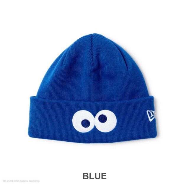 ニューエラ NEWERA KIDS BC KNIT SESAME FACE キッズ Kid’s ベーシック カフニット SESAME STREET セサミストリート Cookie Monster クッキーモンスター 14682536 ブルー ニット帽 ビーニー ユース 6〜15歳対応  メール便 (250904)