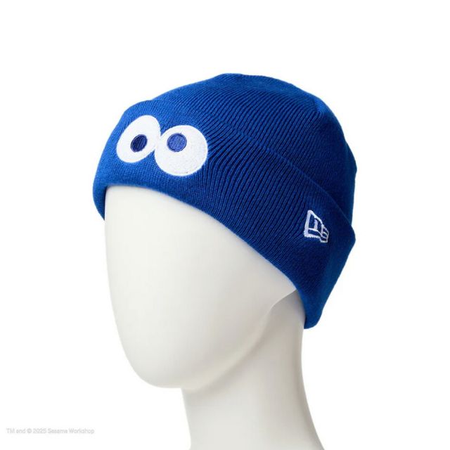 ニューエラ NEWERA KIDS BC KNIT SESAME FACE キッズ Kid’s ベーシック カフニット SESAME STREET セサミストリート Cookie Monster クッキーモンスター 14682536 ブルー ニット帽 ビーニー ユース 6〜15歳対応  メール便 (250904)