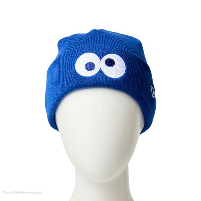 ニューエラ NEWERA KIDS BC KNIT SESAME FACE キッズ Kid’s ベーシック カフニット SESAME STREET セサミストリート Cookie Monster クッキーモンスター 14682536 ブルー ニット帽 ビーニー ユース 6〜15歳対応  メール便 (250904)