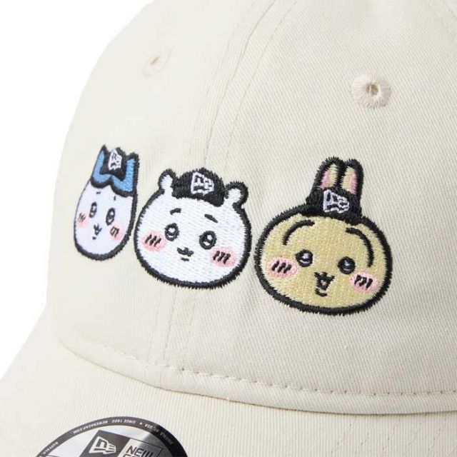 ニューエラ キッズ キャップ ちいかわ Youth 9TWENTY NEW ERA 14864477 アイボリー 帽子 子供用 6歳〜15歳 サイズ調整 クロスストラップ カーブドバイザー ハチワレ うさぎ キャラクター コラボ キッズ帽子